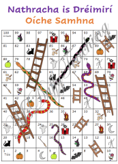 Oíche Samhna (Halloween) - Snakes and Ladders Game