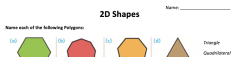 2-D Shapes Worksheet