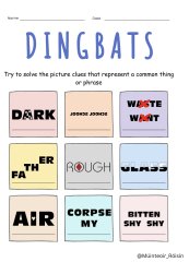 Dingbats Worksheets