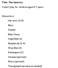 The Nativity: Play Script for Infant Classes