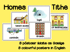 Tithe. Sa Bhaile. Houses and Homes Posters (English and Irish Versions)