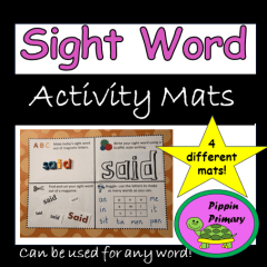 Sight Word Activity Mats - Can be used for any word!
