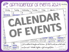 April Calendar of Events 2024