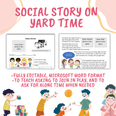 Social Story on playing with other children on the yard