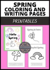 Spring Coloring and Writing Booklet or Pages