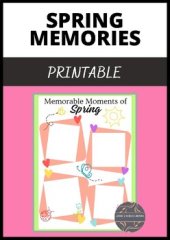 Spring Memories Printable for Bulletin Board, Keepsake, Display