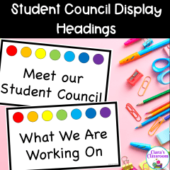 Student Council Display Headings