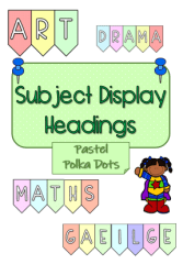 Subject Display Headings - Pastel Polka Dots