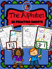 The alphabet practice sheets cover