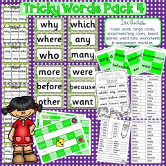 Tricky Words Pack 4