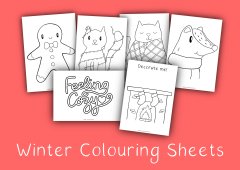 Winter/ Christmas Colouring Sheets