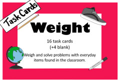 Weight Task Cards