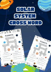 Solar System Crossword Worksheet - Science Week