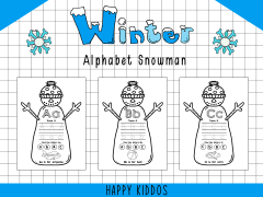 Winter – Alphabet Snowman Activities.