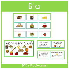Gaeilge - Bia - Food Display/Flashcards