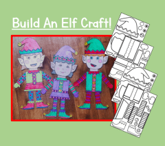 Build An Elf Paper Craft! - Cut & Stick Christmas Craft