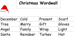 Christmas wordwall