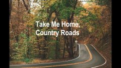 "Country Roads"  Song Lyrics as Gaeilge