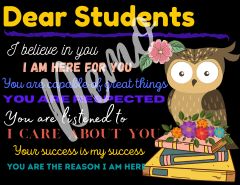 dear students poster