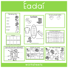 Gaeilge - Éadaí - Clothes Worksheet