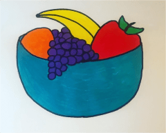How to draw a fruit bowl pp