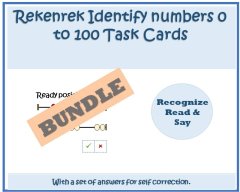 Rekenrek identify the number 0 - 10 bundle [ clone ]