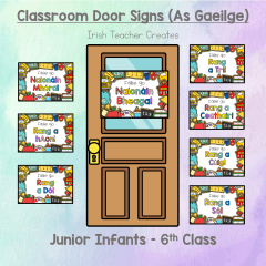 Classroom Door Welcome Signs (As Gaeilge)