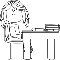 little-girl-at-school-desk-black-white