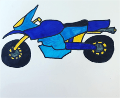How to draw a motorbike pp