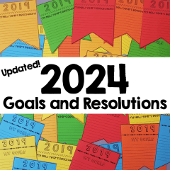 2024 New Years Goals and Resolutions Bunting