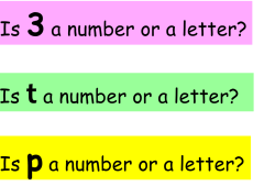 Infants: Number or a letter