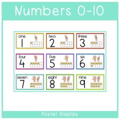 Display - Numbers to 0-10 Posters