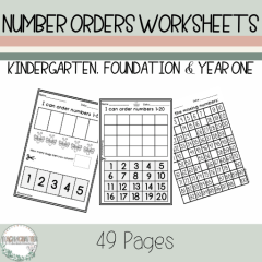 Number Order Worksheets