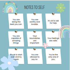 Positive notes to self poster
