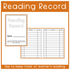 English - Reading Record / Log