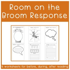 English - Room on the Broom - Response Worksheets!