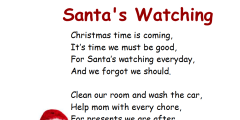 'Santa's Watching' poem