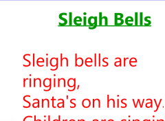 'Sleigh bells' poem