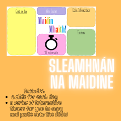 Sleamhnáin na Maidine / Morning Slides as Gaeilge