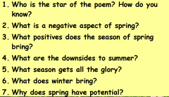 Spring poem (with questions)