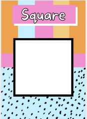 2D Shapes Display | Retro Polka Dot | Square, rectangle etc.