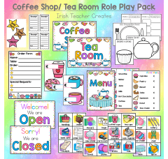 Tea Room/ Coffee Shop Pretend Play Pack  - Socio Dramatic Play