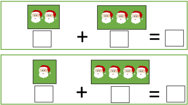 Count the Santas - number bonds to 5