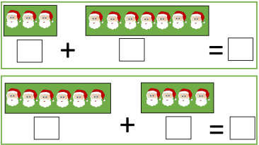 Count the Santas - number bonds to 10