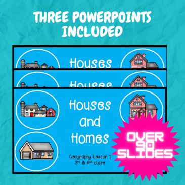 Houses and Homes Third and Fourth Class PowerPoint Lesson Bundle