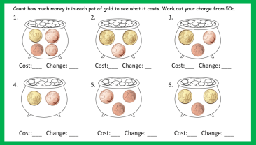 Money St. Patrick's Day Pot of Gold Activity