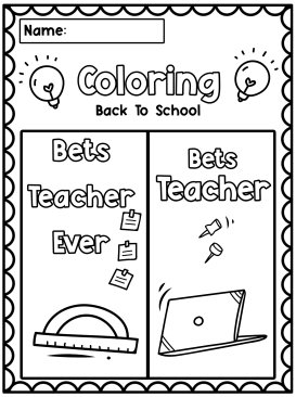 Back to School Coloring Book & Pages for Kids.