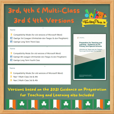 Primary Language Curriculum 3rd / 4th Class Long Term Plans for English and Irish