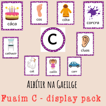 Aibítir na Gaeilge - Fuaim C display pack