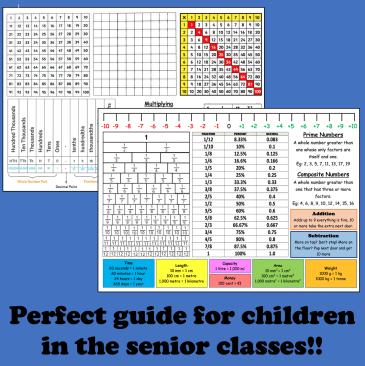 Maths Aid / Guide - Senior Classes